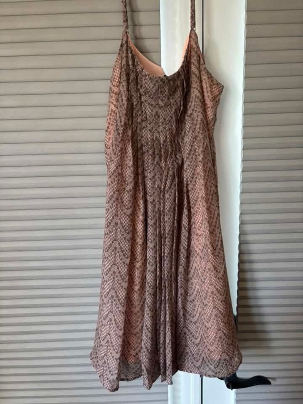 Victoria's Secret Pink and Brown Printed Midi Sundress